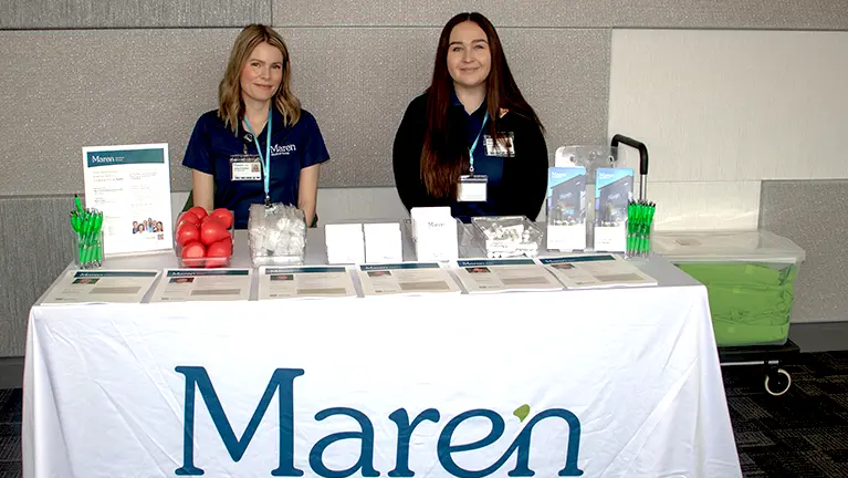 Maren information table at Reach Out
